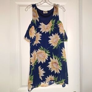 Show Me Your Mumu Sunflower Cold Shoulder Dress Size Small